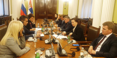 3 October 2019  National Assembly Deputy Speaker Djordje Milicevic in meeting with the delegation of the Russian Autonomous Region Khanty-Mansi 